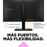 HP OMEN 24 – Monitor Gaming de 24" FHD (1920 x 1080 a 165 Hz, IPS, 16:9, 1ms, HDMI, Antirreflejo, DisplayPort, AMD FreeSync Premium, Compatible con Consolas) Negro