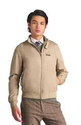 Members Only, Chaqueta de Motorista emblemática Original para Hombre, Corte Entallado, Caqui, Medium