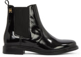 Tommy Hilfiger Botines Chelsea Mujer Abrasivato Leather brillantes, Negro (Black), 36
