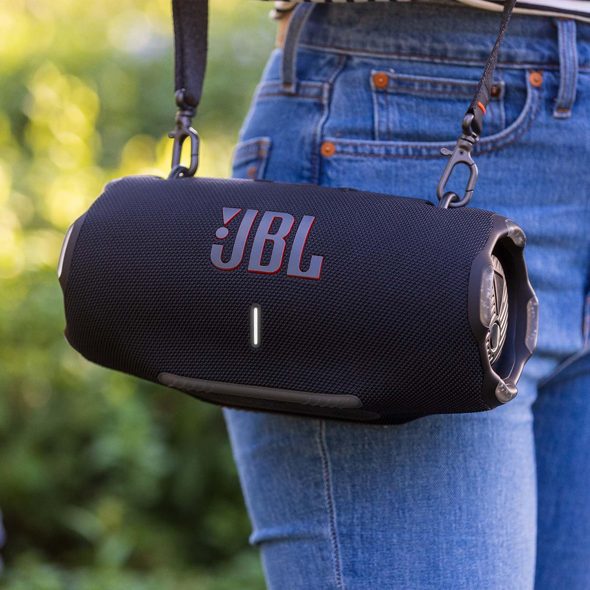 JBL Xtreme 4, altavoz bluetooth portátil con sonido JBL Pro, resistente al agua IP67, correa para el hombro, azul, Enchufe EU (tipo C)