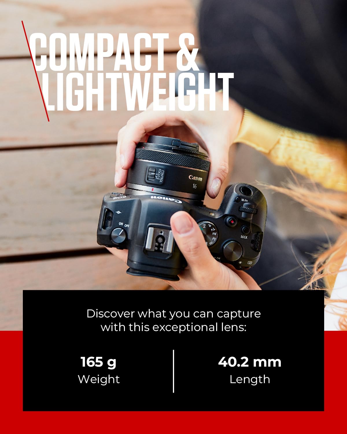 Canon Objetivo RF 16mm F2.8 STM - Lente Ultra Gran Angular, para Fotografía de Viajes y Videoblogs, Enfoque STM Silencioso | Compatible Sistema EOS R
