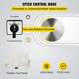 Mophorn Rueda Eléctrica para Cerámica, 25 cm Máquina Eléctrica de Cerámica 280 W Torno Alfarero 300 rpm Torno Cerámica Alfarero Máquina Arcilla con Control Pedal Independiente