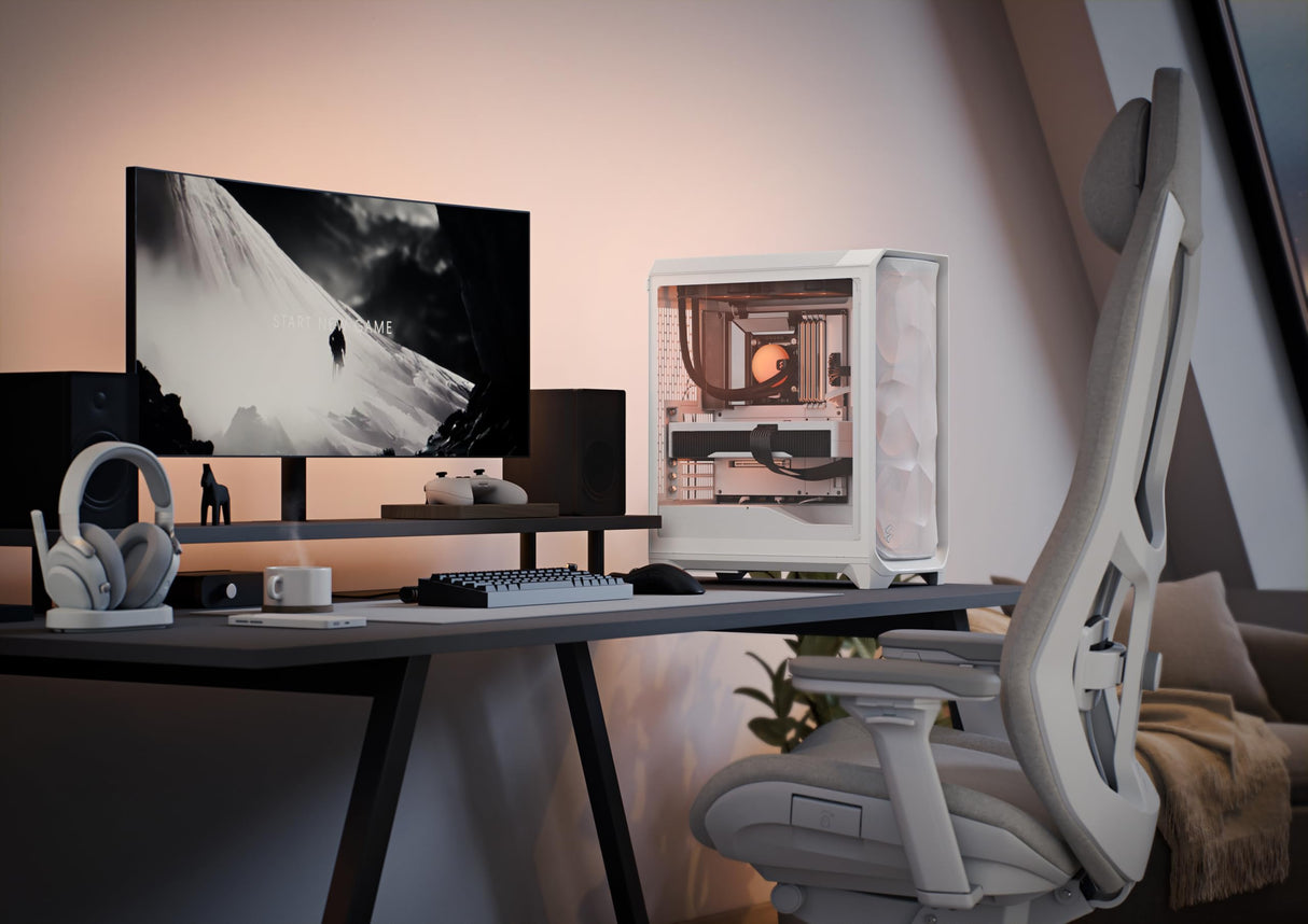 Fractal Design Meshify 3 White TG Clear Tint - Computer Case