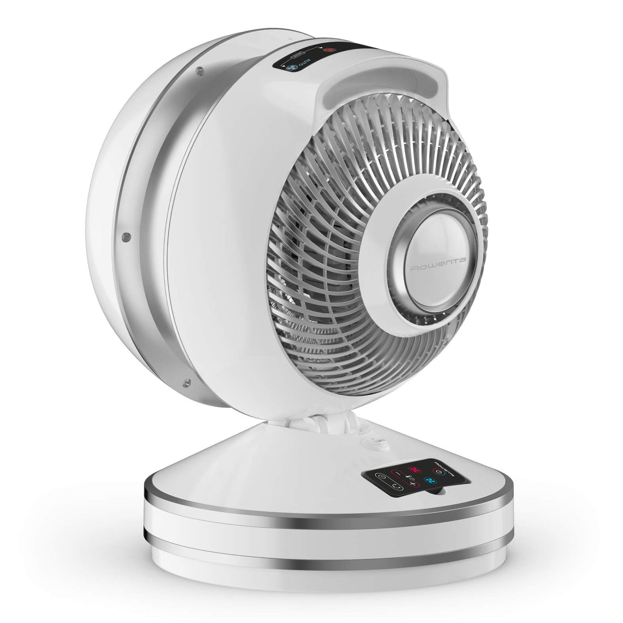 Rowenta Air Force Intense - Ventilador de calefacción 2 en 1, silencioso, multioscilación ecológica, modo automático, función de inicio diferido, mando a distancia, HQ7152F0, color blanco