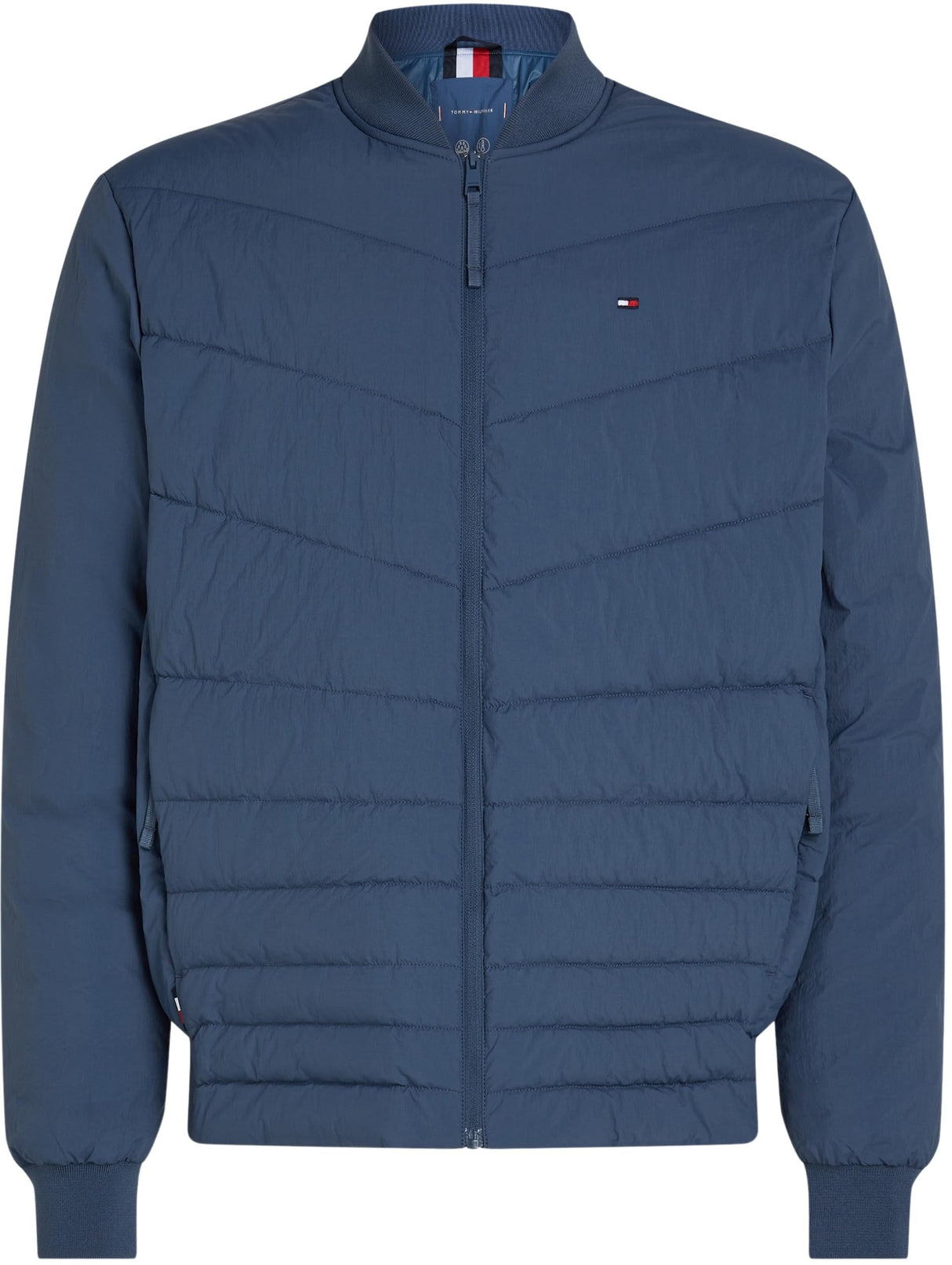 Tommy Hilfiger Cazadora bomber Hombre Mix Quilt acolchada, Azul (Aegean Sea), XXL
