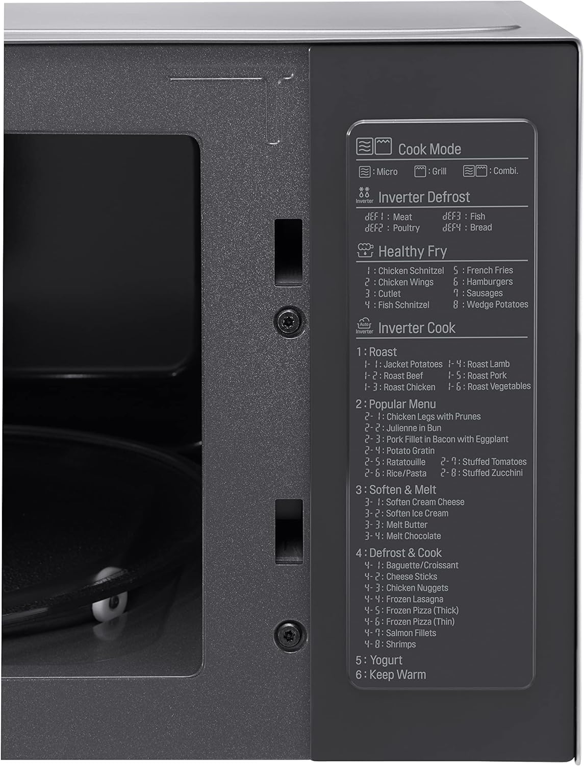 LG MH6565CPS Sobre el rango - Microondas (Sobre el rango, Microondas combinado, 25 L, 1000 W, Tocar, Plata, Acero inoxidable)