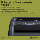Safescan 155-S Detector de billetes falsos automático para verificar rápidamente billetes - Detector billetes falsos con 7 puntos de detección - Detector de billetes falsos 100% fiable