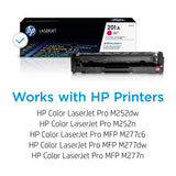 HP 201A CF403A, Magenta, Cartucho Tóner Original, de 1.330 páginas, para impresoras HP Color LaserJet Pro serie 252, 274 y 277