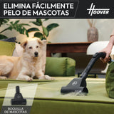 Hoover HP1 Aspiradora Compacta Potente para Suelos Duros, Delicados y Alfombras, Boquillas para Parquet y Mascotas, Filtro de Polvo EPA, Capacidad 2L, Accesorios Integrados, Radio de 8,2m [HP120PET]