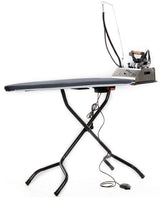 Lelit PA173 Claudia, Tabla de Planchar con Superficie calentada y Punta Sutil, función aspirante con Pedal de Control, 420 W, Metal, Negro, 123x38 cm