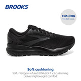 Brooks Damen Ghost 16 Laufschuhe Neutralschuh Black/Black/Ebony - Schwarz 38,5