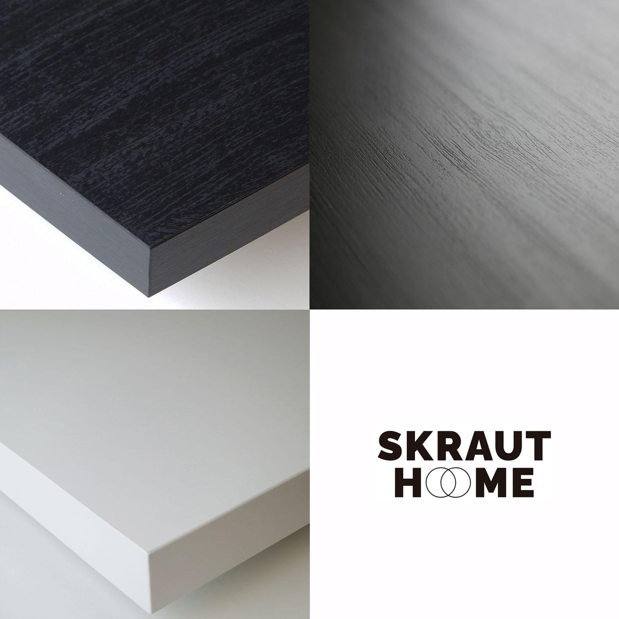Skraut Home | Mueble TV | Televisión | Muebles de salón, almacenaje | 200x57x35cm | para TV hasta 80" | Chimenea eléctrica | Diseño Industrial | Estilo Moderno | Blanco y Negro