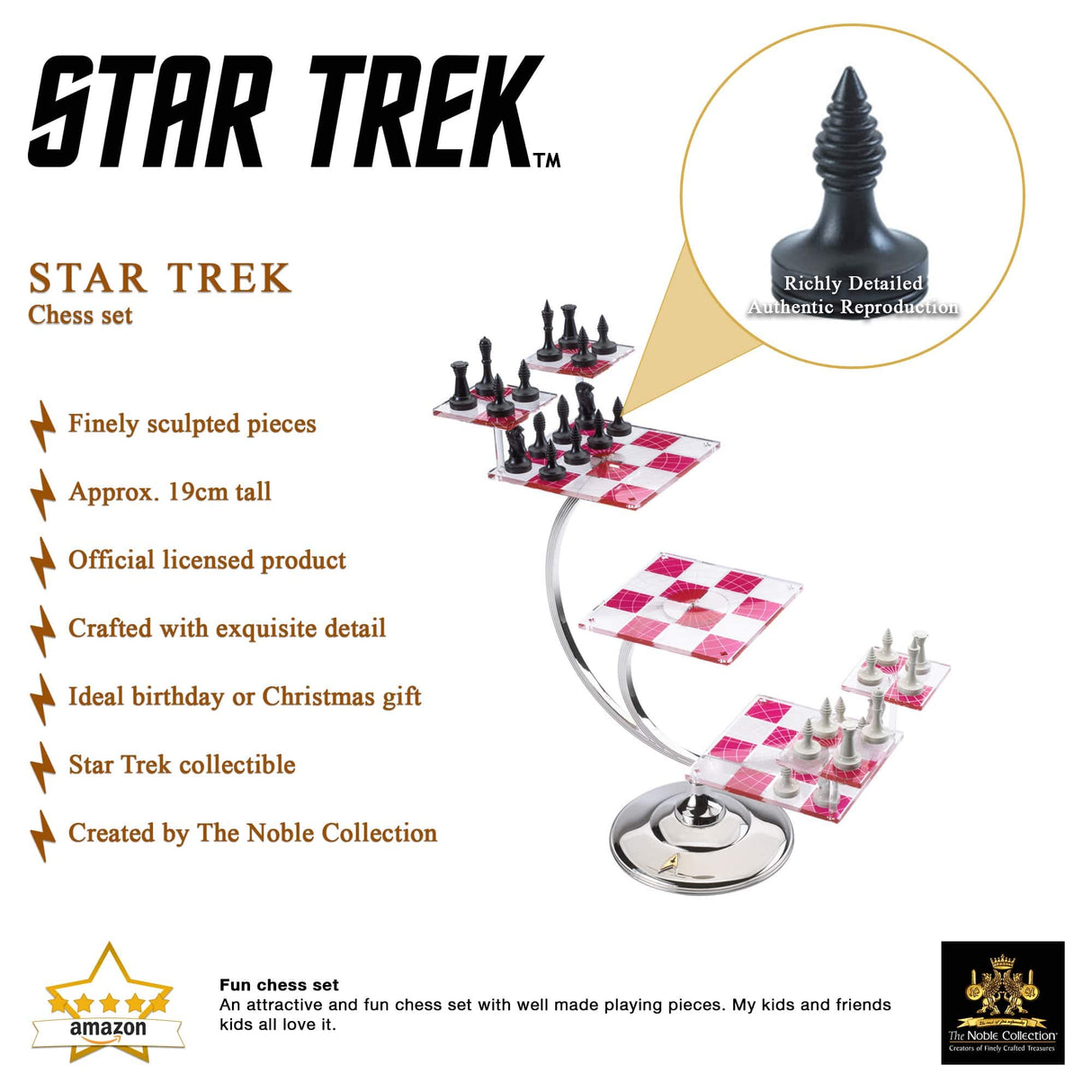 The Noble Collection Star Trek Tri Dimensional Chess Set