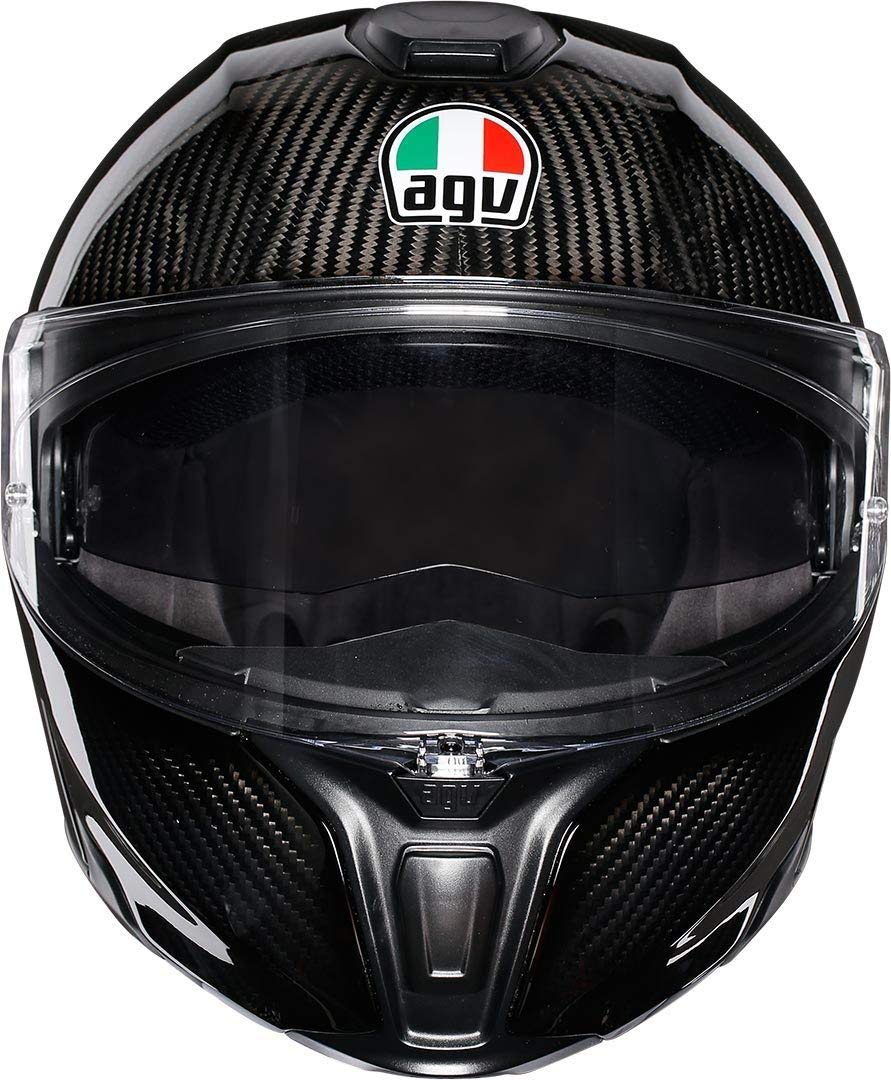 AGV Sportmodular Casco para Moto, Hombre, Glossy Carbon, 2XL