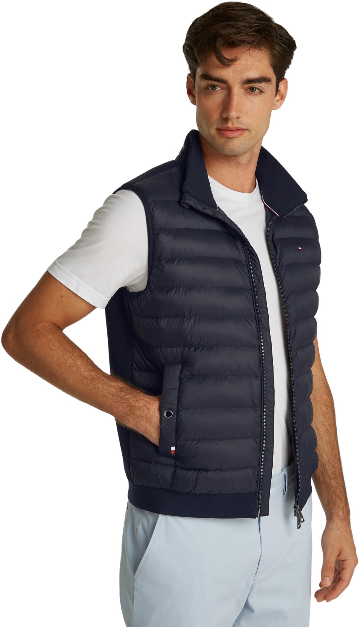 Tommy Hilfiger Chaleco Hombre Mix Media Acolchado, Azul (Desert Sky), XL