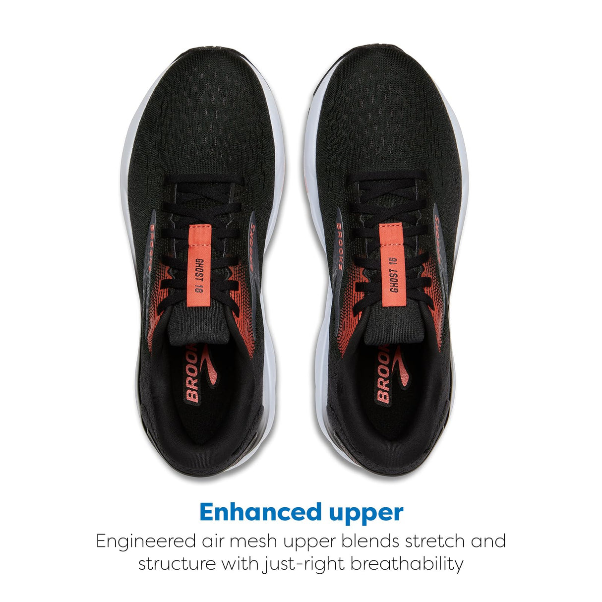 BROOKS 1104181D066 Ghost 16 Hombre Black/Ebony/Burnt Sienna EU 45