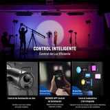 NEEWER Luz Vídeo LED 300W con Reflector, Montaje Bowens, 155000Lux/1m 5600K COB Iluminación Continua CRI97+/TLCI97+ Foco Estudio Regulable, App/2,4G/Control Integrado para Grabación Películas, CB300C