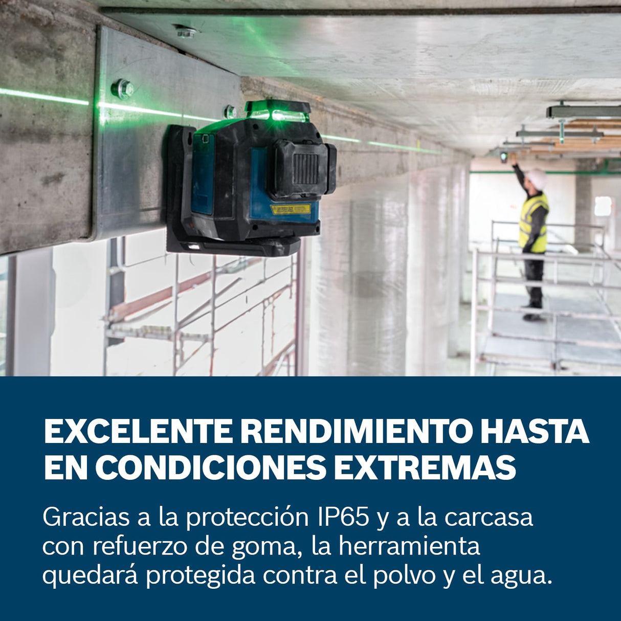 Bosch Professional Nivel láser GLL 80-33 G (soporte LB 10, láser verde, alcance de hasta 30 metros, doble fuente de alimentación, 4 pilas LR6 de 1,5 V, bolsa protectora)