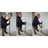STANLEY FATMAX SFMEE500S-QS Lijadora Eléctrica para Panel de Yeso, con Cable, Potencia de 750 W, Diámetro de Disco 225 mm, Velocidad 1700 rpm, Anillo de Luz LED, Extensible hasta 1.8 mts