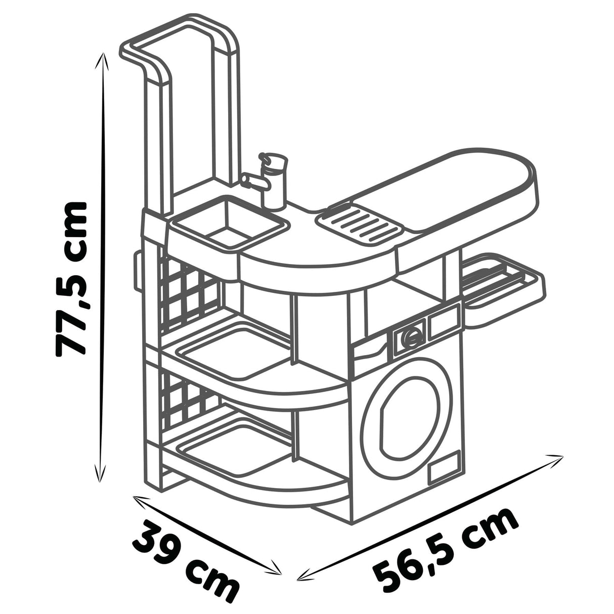 Smoby Centro de Lavado Smoby Rowenta, 3 en 1: Lava, aspira y Plancha. Aspirador de Escoba Rowenta con Sonido, Plancha y Mucho más, 17 Accesorios. A Partir de 3 años. ( 7600330320)