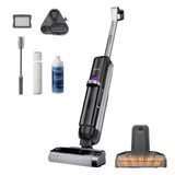 Eureka RapidWash NEW630 Aspiradora Fregadora Sin Cable en Seco y Húmedo,Posición Plana de 170°,Secado por Aire Caliente a 60°C,21600 Pa,38 Min,Autolimpieza y Función Antienredos,Depósito Doble,LED