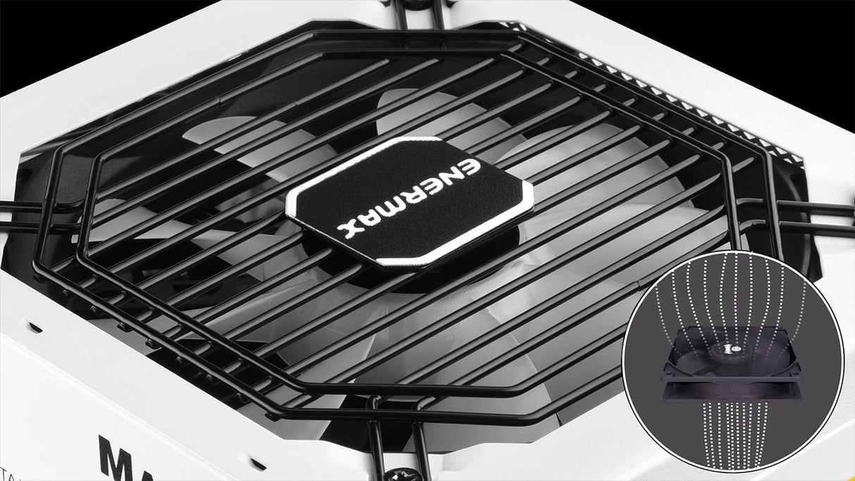 enermax, MARBLEBRON ATX ARGB Gaming PC Fuente de alimentación 850W 80Plus Bronce (Semi Moduular) Cable de Cinta, EMB850EWT-W-RGB, Blanco