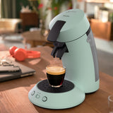 Philips Senseo Original Plus CSA210/20 - Cafetera de monodosis (selección de intensidad, tecnología Boost, plástico reciclado), color verde