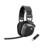 Corsair HS80 MAX Wireless Auriculares para Juegos Multiplataforma con Bluetooth – Dolby Atmos – Micrófono de Calidad Broadcast – Compatible con iCUE – PC, Mac, PS5, PS4, Switch, Móvil – Gris Acero