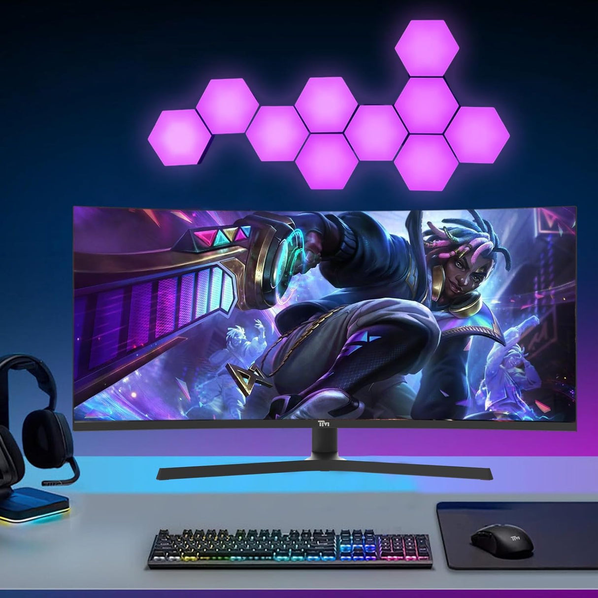 Twisted Minds Monitor para Gaming, Pantalla de 34 Pulgadas Fast IPS - Resolución 2560 x 1440 FHD, frecuencia actualización 165 Hz, relación Aspecto 21:9, Tiempo Respuesta 1 ms - Negro (TM34RWA)
