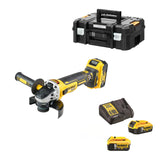 DEWALT DCG405P3-QW - 125mm Cordless Grinder 18V 3 Batteries 5.0 Ah Charger and TSTAK Case