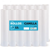 Rollo para Camilla, Rollo Papel para Camilla de Procedimientos Médicos, Masaje, Tratamientos de Belleza y Spa, Papel para Camilla de Estética y Masaje (60cm x 70m laminado celulosa, 12 unds)