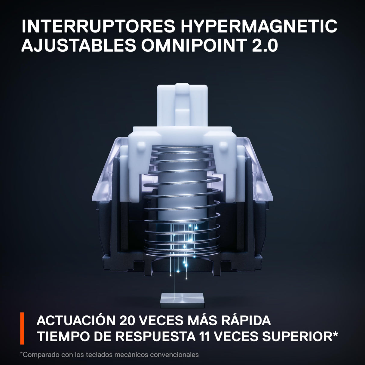 SteelSeries Apex Pro Mini Wireless-Teclado gaming mecánico –El teclado más rápido del mundo- Accionamiento ajustable - Factor forma compacto 60% – Bluetooth 5.0 – 2,4GHz – Teclado americano (QWERTY)