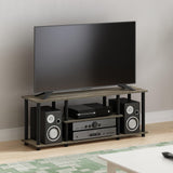 Furinno Turn-N-Tube Muebles TV sin Herramientas, Engineered Wood, Francés Roble Gris/Negro, 47