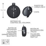 Ultimate Ears MINIROLL, Altavoz Bluetooth Resistente al Agua y ultraportátil, Graves potentes, IP67 a Prueba de Polvo, Radio de acción de 40 m (Gentle Black)