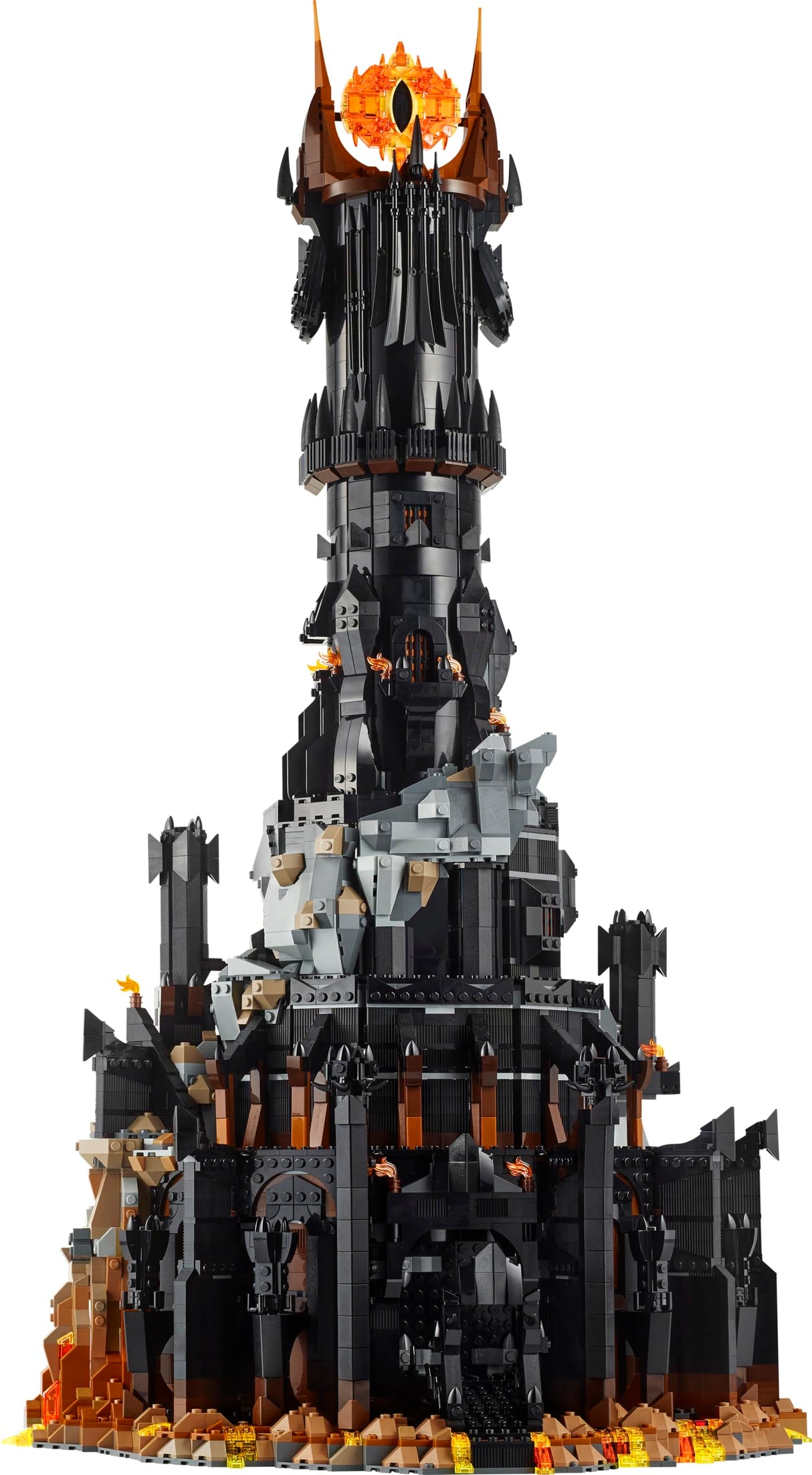 LEGO Icons El Señor de los Anillos: Barad-dûr Maqueta para Adultos Fortaleza de ESDLA, Minifiguras de Personajes Inc. Sauron, Gothmog, Orcos, Frodo, Sam y Gollum, Regalo para Hombres y Mujeres 10333