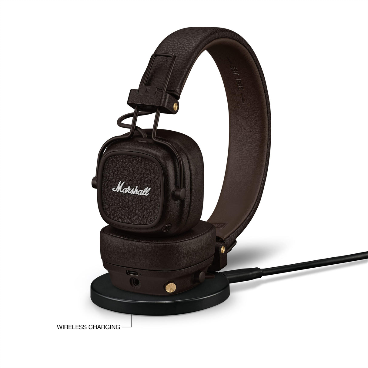 Marshall Major V Auriculares Inalámbricos Bluetooth, 100 Horas de Reproducción - Marron