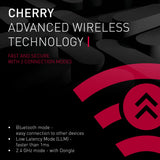 CHERRY MX 8.2 TKL Wireless, Teclado Mecánico Inalámbrico de Gaming sin Teclado Numérico, Distribución Alemana (QWERTZ), con Maletín Metálico de Transporte, Switches MX BROWN, Blanco