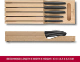 Victorinox Juego de 3 Cuchillos para Verduras, inoxidables, Aptos para lavavajillas, Rojo, Naranja y Verde