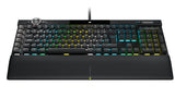 Corsair K100 RGB Teclado óptico-mecánico para juegos (Interruptores CORSAIR OPX RGB, Reposamuñecas magnético y extraíble de polipiel, Teclas de policarbonato) Negro