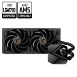 MSI MAG Coreliquid P240 - Enfriador líquido para CPU AIO - Listo para LGA 1700 - Radiador de 240 mm - Ventiladores PWM duales de 120 mm