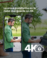 Arlo Ultra 2 Camara de Vigilancia WiFi Exterior 4K + Panel Solar, Camara de Vigilancia WiFi Interior, Sensor de Movimiento, Visión Nocturna Color, Prueba Arlo Secure Incluida, 2 Cámaras, Negras