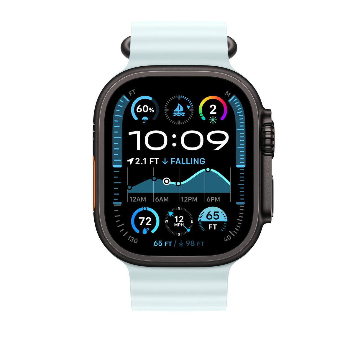 Apple Watch Band - Correa Ocean - 49 mm - Ice Blue - Extragrande