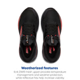 BROOKS Adrenaline GTS 24 Weatherized, Sneaker Mujer, Negro/Ébano/Coral Intenso, 42 EU