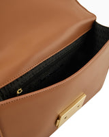 Armani Exchange Jodie-Correa para el Hombro con Cadena de Oro, Crossbody M Mujeres, Whisky, Einheitsgröße