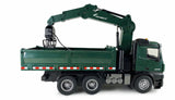 Amewi Mercedes-Benz Arocs Camión grúa con volquete RTR Verde, Incluye batería y Mando a Distancia