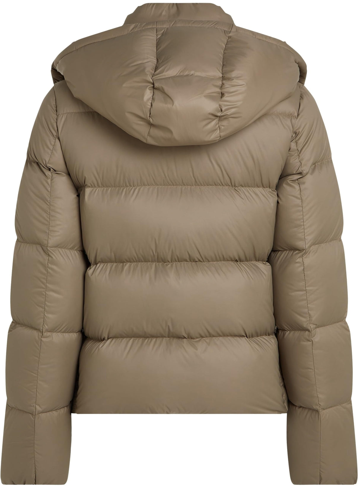 Calvin Klein Cazadora acolchada Mujer Down Short Puffer con capucha, Beige (Brindle), 3XL