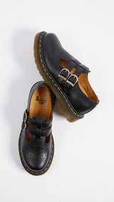 Dr Martens Mary Jane, Merceditas Mujer, Negro (Black Smooth), 37 EU