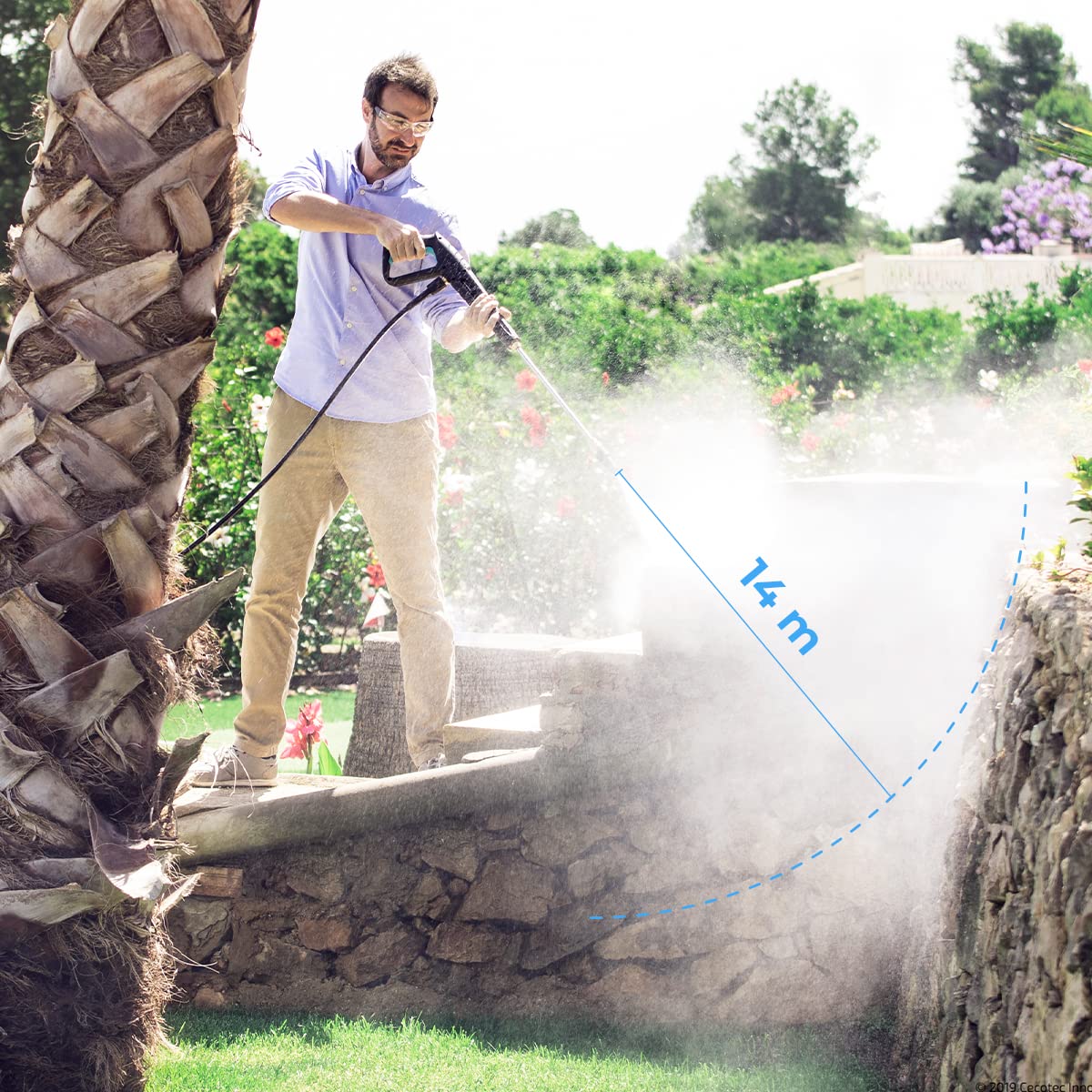 Cecotec Hidrolimpiadora de Alta Presión HydroBoost 3200 TotalClean, 3200 W, Motor Brushless, Hogar, Jardín o Coche, Caudal 540 l/h, Presión 225 bares, Bomba de aluminio, Radio de acción 14 m