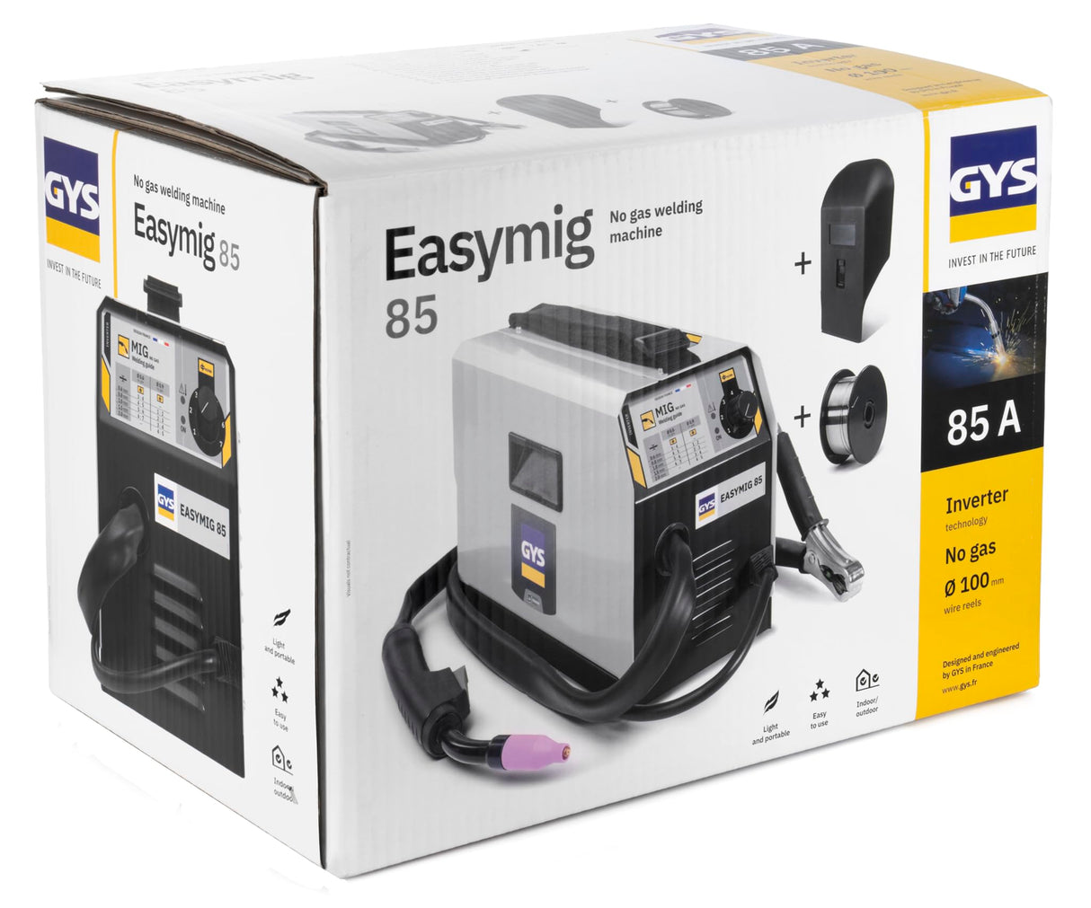 P. Soldadura EASYMIG 85 (máscara + hilo relleno Ø0,6 incluido)
