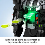 Fisher-Price Imaginext Star Wars Robot de Darth Vader de 60 cm con luces y sonidos, con sable láser, lanzador y figura de soldado imperial, juguete +3 años (HXG51)